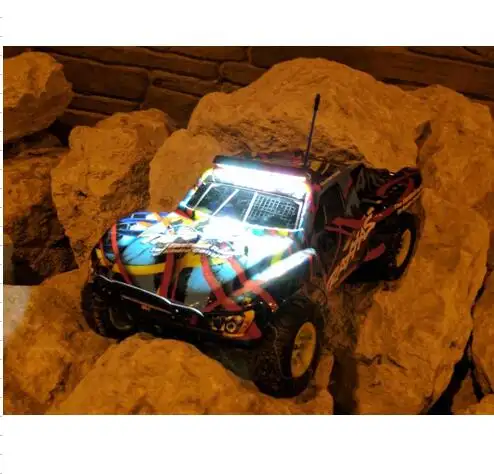 RC alüminyum ışık çubuğu süper 8 LED-çocuklar RC oyuncak için Chidren RC oyuncak arabalar üzerinde Fit