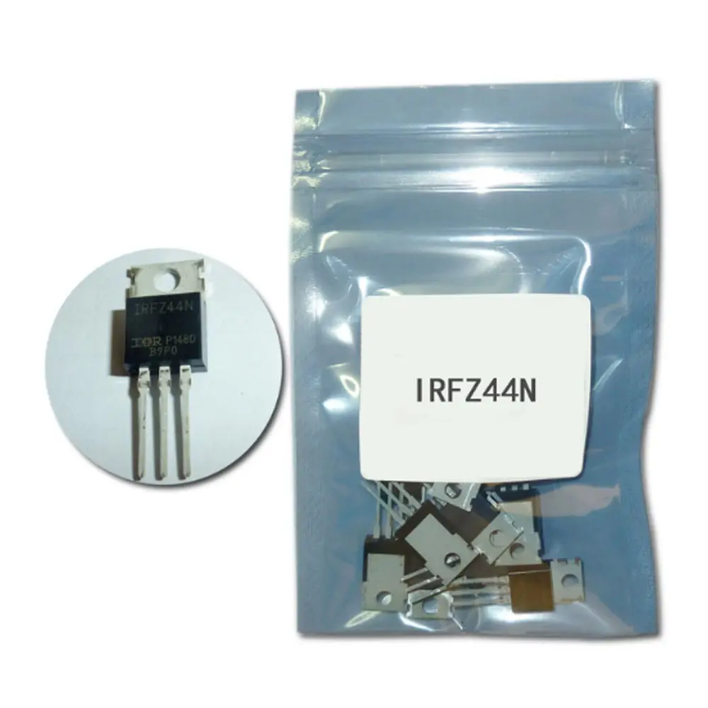 10ชิ้น/ล็อตช่องสนามผลหลอด IRFZ44N IRFZ44 MOSFET พลังงาน49A 55V TO-220