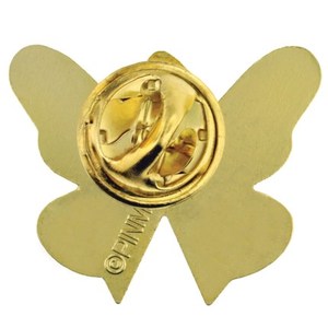 Alüminyum yapıştırıcı 3d kesim mor sert emaye kelebek yaka pin rozeti - Product Image 4