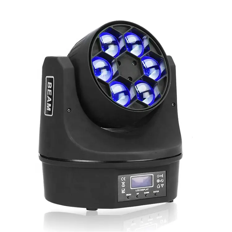 Marslite-fuente de luz LED, 6x10W, con RGBW, con Zoom de Color, cabeza móvil