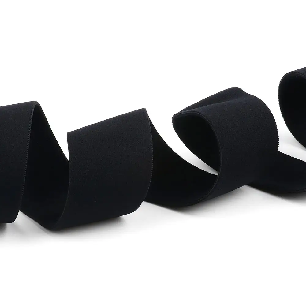 ウエストショーツ用の在庫のあるブラックホワイトナイロン織り弾性テープ