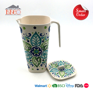 Tüm Satış Bambu fiber malzeme melamin Kare Waterpot