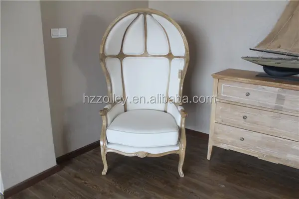 Français chaise à baldaquin classique vintage queening chaise demi-dôme chaises
