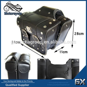 מוטוקרוס אוכף תיק גדול עור מפוצל 33.5x28x13cm אופנוע צד תיק