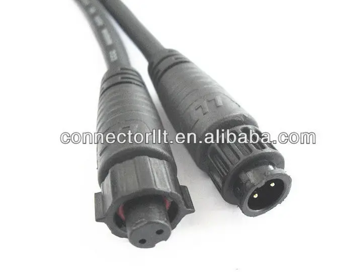 LLT M10 cierre de bayoneta moldeo cable impermeable 2 conector polo