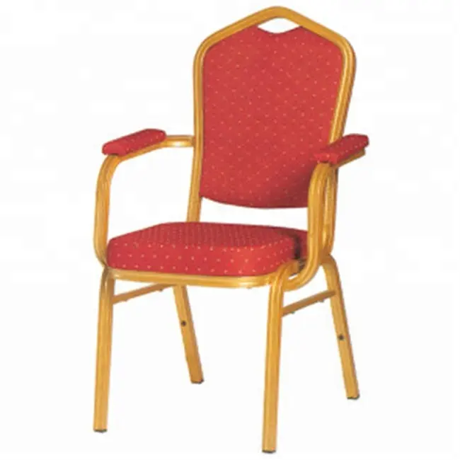 Chaise de banquet d'hôtel avec bras chaise d'accoudoir de salle à manger chaises de restaurant rembourrées à vendre