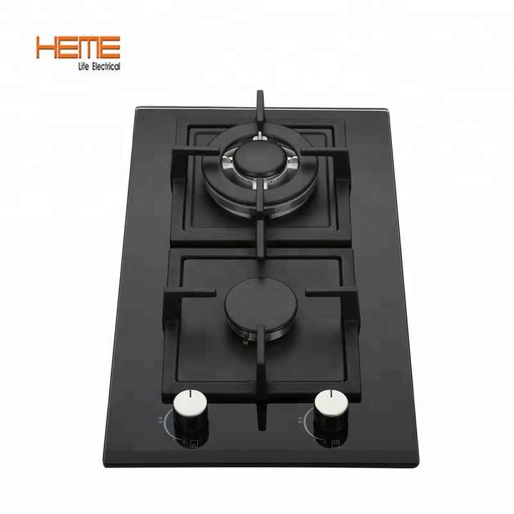 Alat dapur kompor Gas 2 tungku, peralatan dapur kompor Gas ramping/kompor Gas/kompor Gas (PG3021BG-BCB)