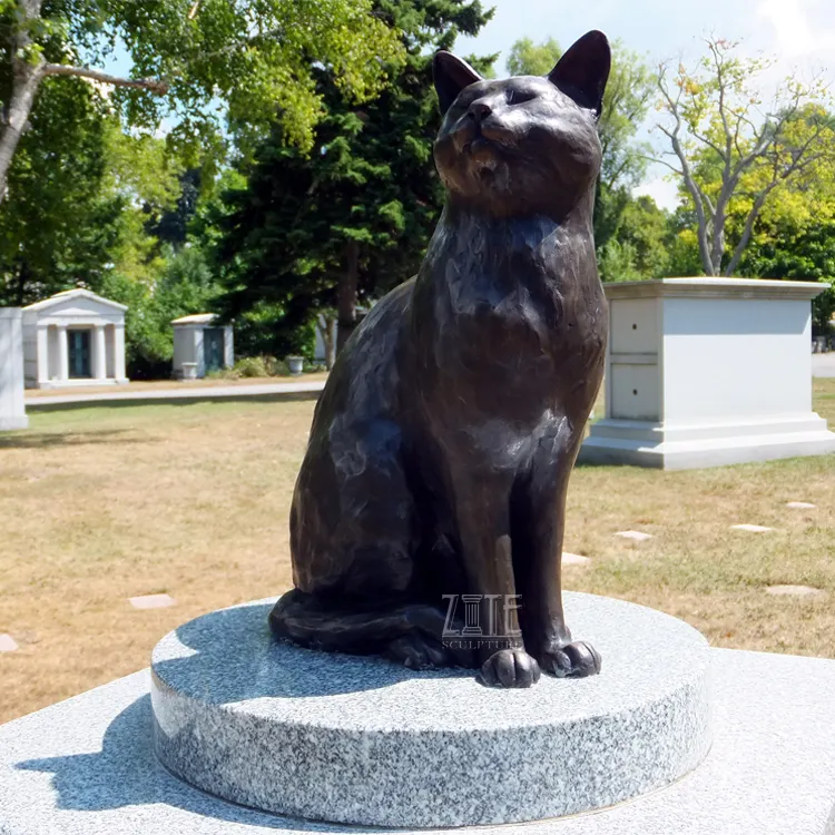 Statue d'animal en laiton, sculpture de chat en métal et bronze, personnalisé