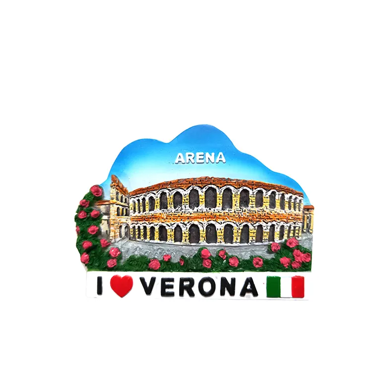 Verona itália 3d resina artesanal artesanal turista viagem cidade lembrança coleção