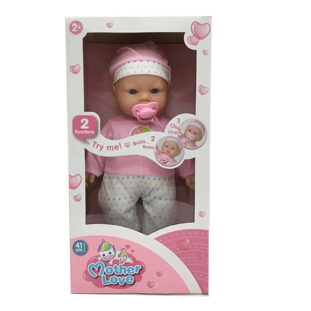 おもちゃ子供のための/卸売41センチメートル16インチエコプラスチック実生活で泣いおもちゃベビードールic人形乳首リボーン人形