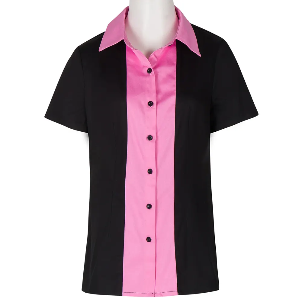 Wholesale working clothes short sleeve polo shirts women work uniform style