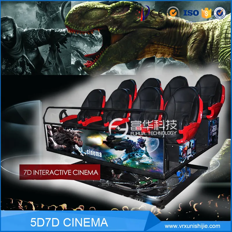 6D Simulator 9D Cinema 3D 4D 5D อุปกรณ์โรงภาพยนตร์สวนสนุก7D Cinema Simulator Cabin 5D Theater