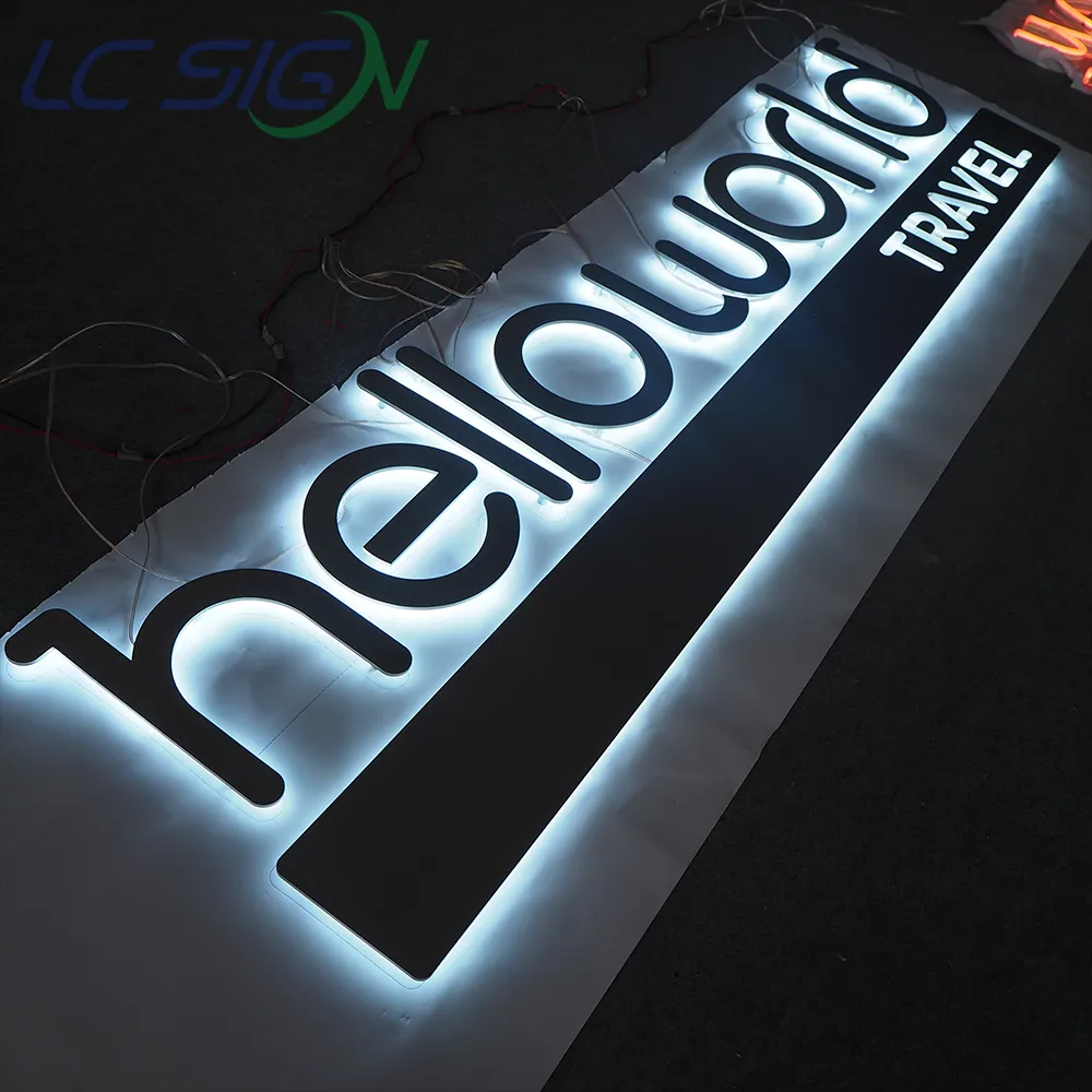 Iluminação led do carro logotipo iluminado retroiluminado 3d letra sinal da empresa do carro