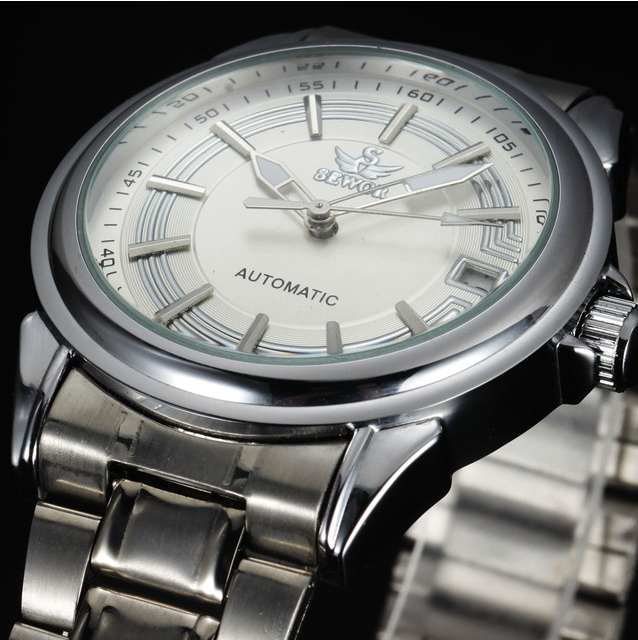 4 white dial silver strap