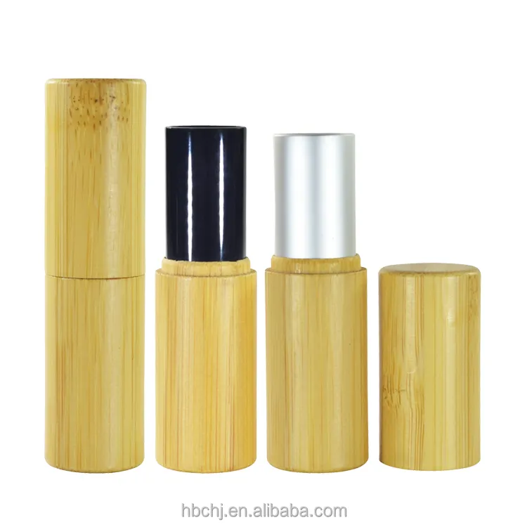 Kosmetischer Lippen balsam behälter 5ml 5G Lippenstift rohr aus natürlichem Bambus