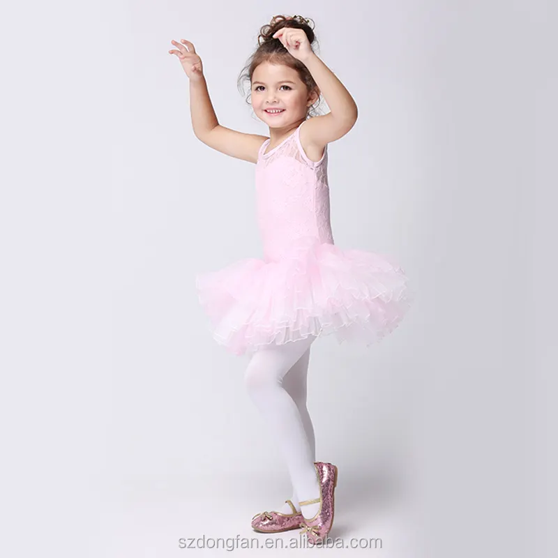 Classical Ballet Tutu Traje 2-10 Anos Meninas do Desgaste da Dança Ballet Criança Collant Rendas Tutu Profissional