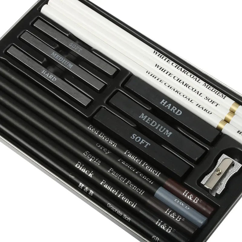 popular  white pastel charcoal sketch pencil