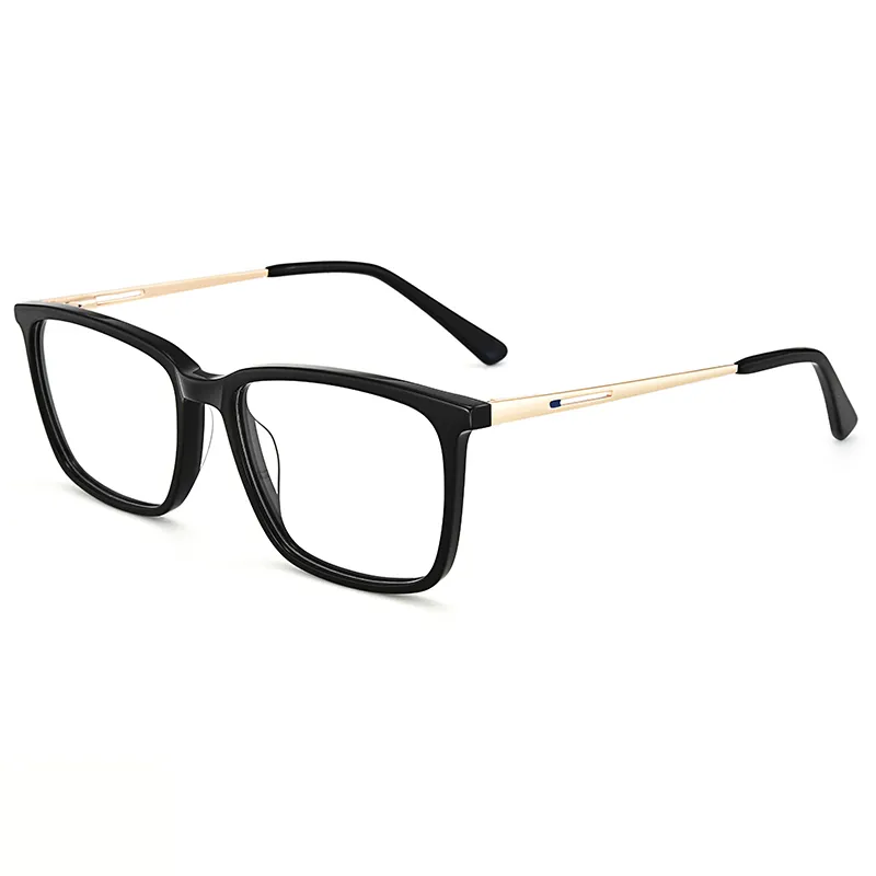 China factory men acetate metal temple optical eyeglasses frames wholesale