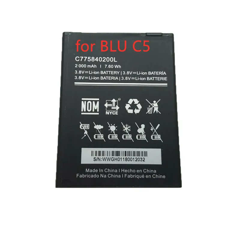 Nhà máy Bán Buôn Gốc Điện Thoại Di Động Pin C775840200l C706045200P đối với BLU C 5 5 (2017) LTE 5L Thay Thế