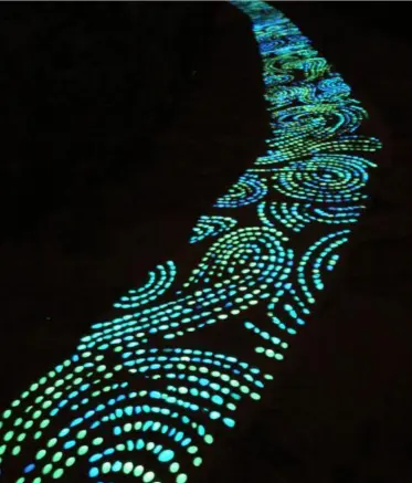 Nuova promozione ghiaia luminosa park trail night ghiaia luminosa decorazione glow in the dark beads stone