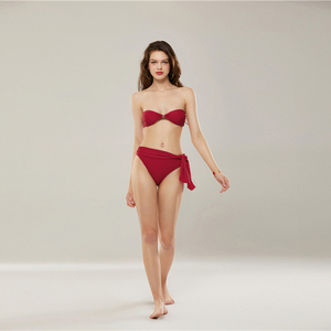 Lafata <span class=keywords><strong>micro</strong></span> biquíni vermelho 2019 com borlas, roupa de banho sexy feminina, 2 peças