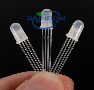 新製品5mm拡散共通カソードRGBLED拡散赤青緑ダイオード発光ダイオード4ピントライカラーライト5MMRGBLED - Product Image 3