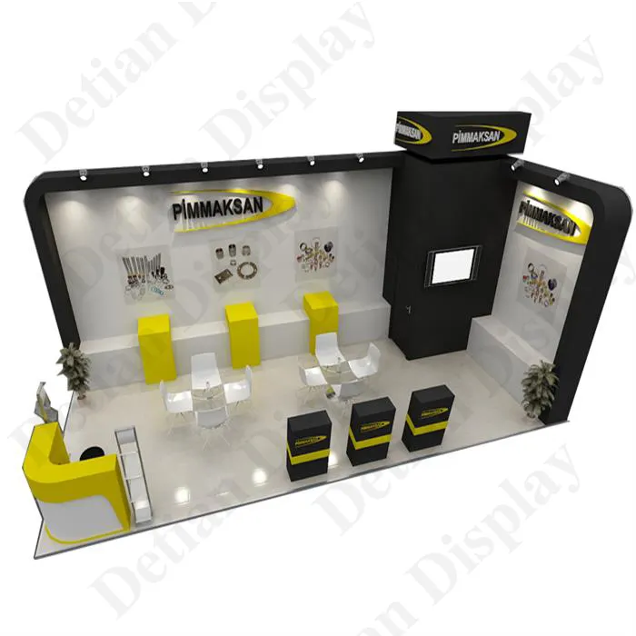 Detian bieden trade show display booth modulaire stand 3*6 fair kraam nieuwe ontwerp