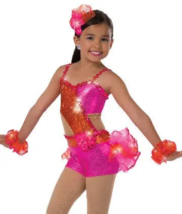 Nuevo traje de Falda de baile para niñas, vestido Latino para niña, baile Jazz