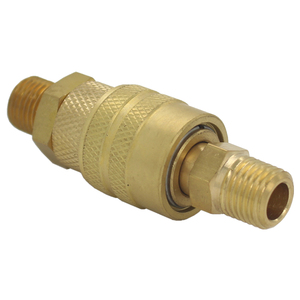 アメリカンタイプエアクイックリリースカップリングARO/Parker20交換可能NPT1/4おねじプラグ真ちゅう素材 - Product Image 2