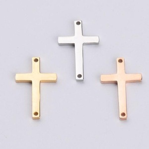 Gold Plated High Polished Stainless Steel 11*18ミリメートルChrist <span class=keywords><strong>Cross</strong></span> CharmsためDIY Jewelry Bracelet Making