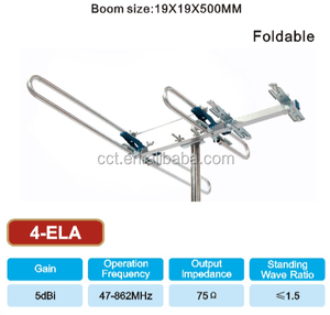 Model no. 4-ELA 4 element UHF / VHF katlanabilir açık HDTV dijital <span class=keywords><strong>TV</strong></span> anteni (CCT <span class=keywords><strong>TV</strong></span> anteni) - Product Image 2