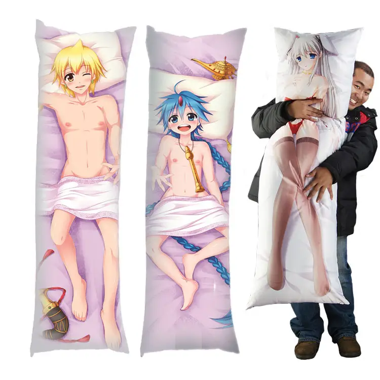 Anime kucaklama yastık vücut yastığı özel tasarım labirent sihirli seksi erkek yetişkin EB 100% Polyester düz baskılı örme CN;HUB