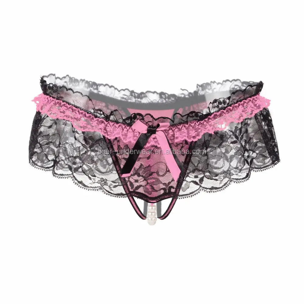 En gros et au détail Offre Spéciale dames ouvert entrejambe culotte sexy string rose pour les femmes