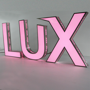 Segno Carrey Custom Led canale lettera Storefront segnaletica esterna e interna impermeabile acrilico Led segno Logo per la pubblicità del negozio