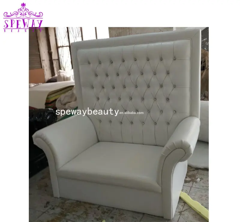 Cadeira de sofá estilo dourado, cadeira traseira longa para salão de beleza, 2021