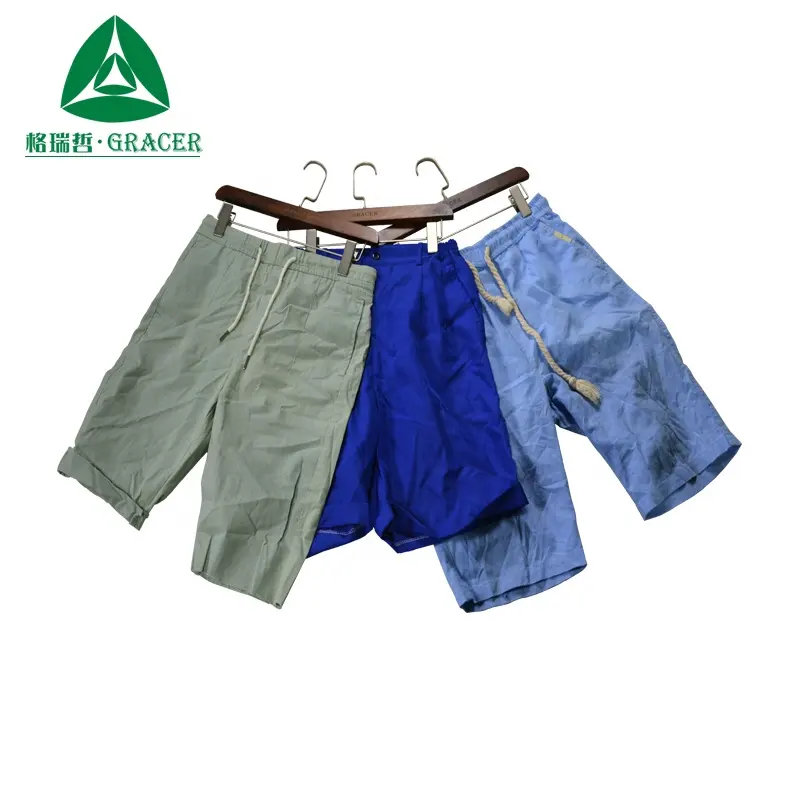 Clean Baled-pantalones cortos para hombre, ropa de segunda mano, almacén, Hong Kong