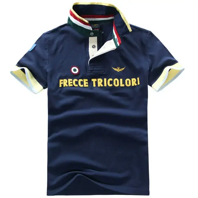 Hot Selling Custom Mens Polo Shirt With Strip Collar And Matched Color Sleeve Polo Shirt Import