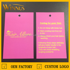 Cheap Own logo Print Bundle <strong>Tag</strong> <strong>Custom</strong> Hair Extension Packaging Paper Hair Wrapping Bundle Label