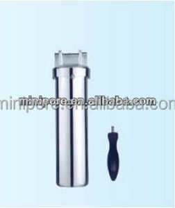 10-20英寸不锈钢不锈钢滤水器外壳，用于1000升容量的家用和水处理厂的反渗透系统