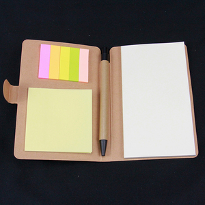Customized Kraft Paper Sticky Note Book With Pen Cardboard Diary With <strong>Memo</strong> Sticky <strong>Notepad</strong> - Product Image 2