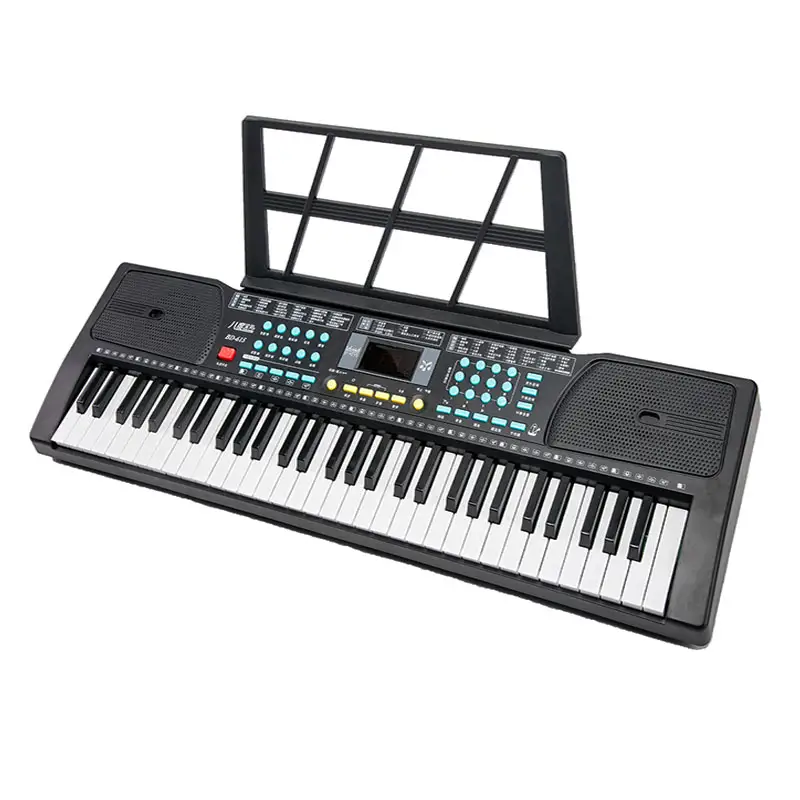 Instrumento musical semiprofesional, instrumento electrónico de ABS, teclado de órgano piano, juguete para órgano midi con 2 compradores, 61 teclas, China