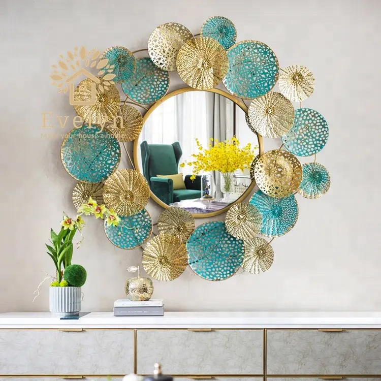 Evelyn home indoor wall decorative wall pieces flower old hanging mirror