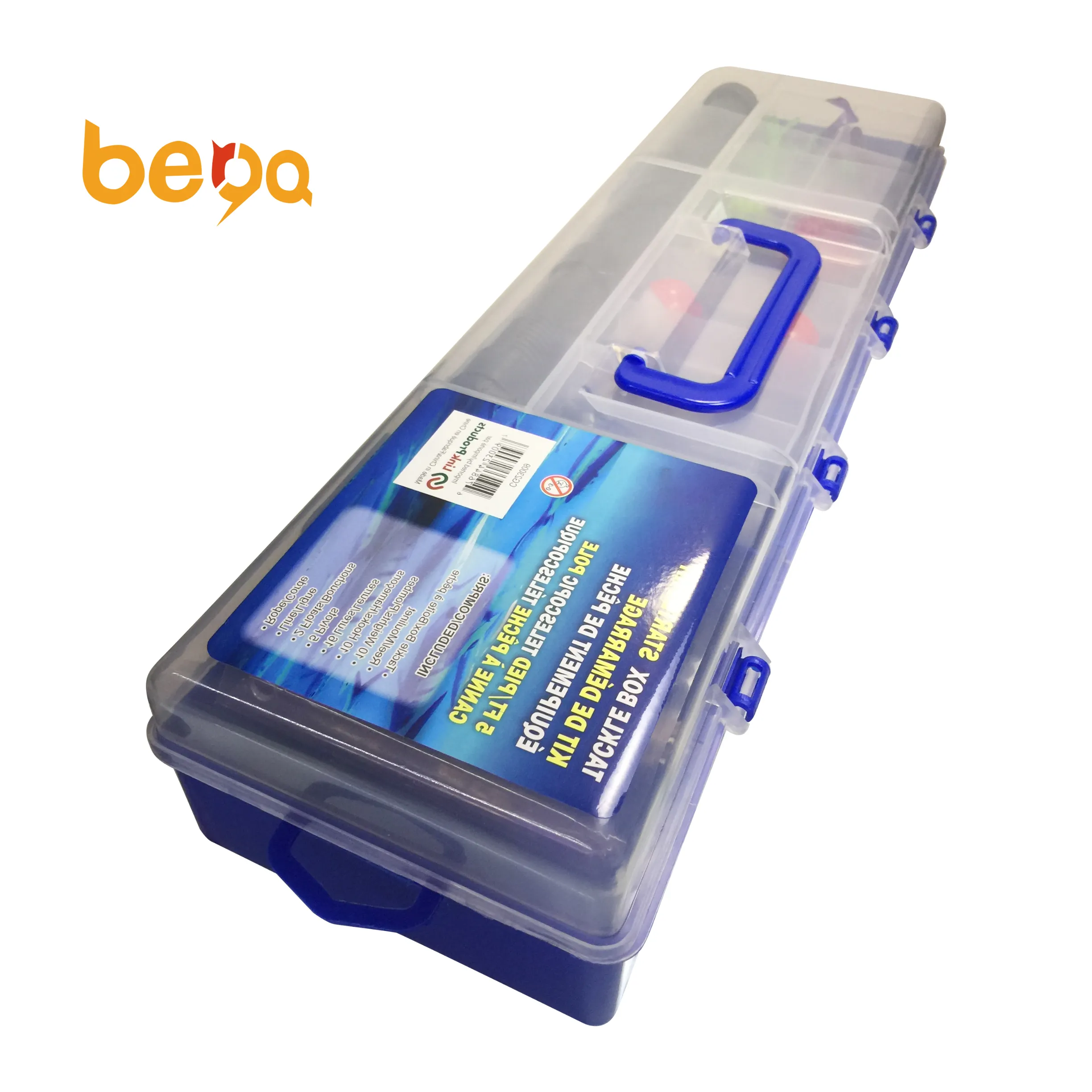 Plastic box packing Telescopic Fishing Rod Reel Combo Sea Saltwater Fishing Kit Accessory Set