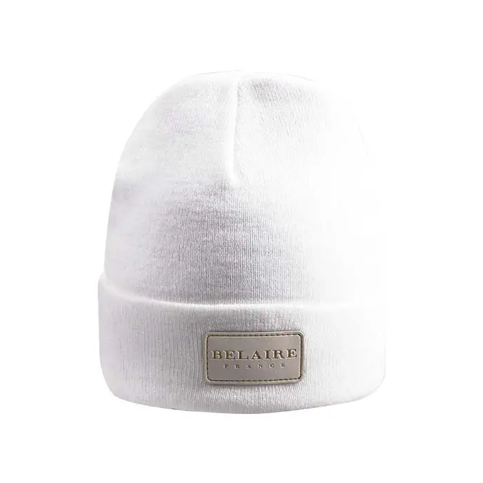 Fleece bordado bebê crianças beanie chapéus com etiqueta personalizada