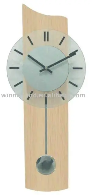 Artística de madera Reloj de pared del péndulo WL-08PL004