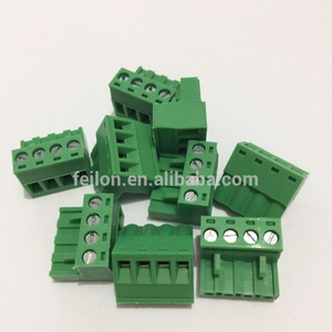 Equivanlent phoenix MSTB 2,5, tipo de tornillo, bloque de terminales, cable a placa, conector verde - Product Image 1