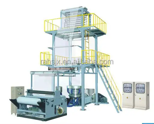 SD-50x2-600 Kecepatan Tinggi Aba 3 2 Lapisan Mini Peregangan HDPE LDPE Film Pe Extruder Pertanian Polyethylene Plastik Blowing Film