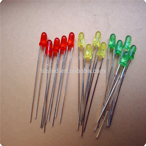 Factory Wholesale Diffuse Lens <strong>3mm</strong> Round <strong>Led</strong> Lamp in <strong>Red</strong> / Green / Blue / White Color - Product Image 2