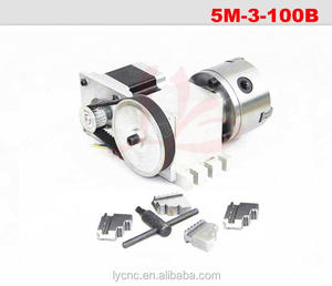 Mandril de 4 mandíbulas CNC de 4 ejes, motor rotativo de 100mm 86, rotación de 5M-3-100A 3:1 para mini enrutador CNC, máquina de grabado para carpintería