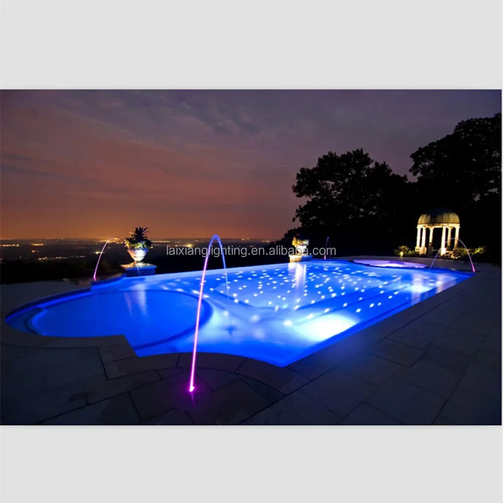 방수 ip65 를 가진 led 수영풀 빛을 바꾸는 광섬유 수영풀 빛 8 색깔
